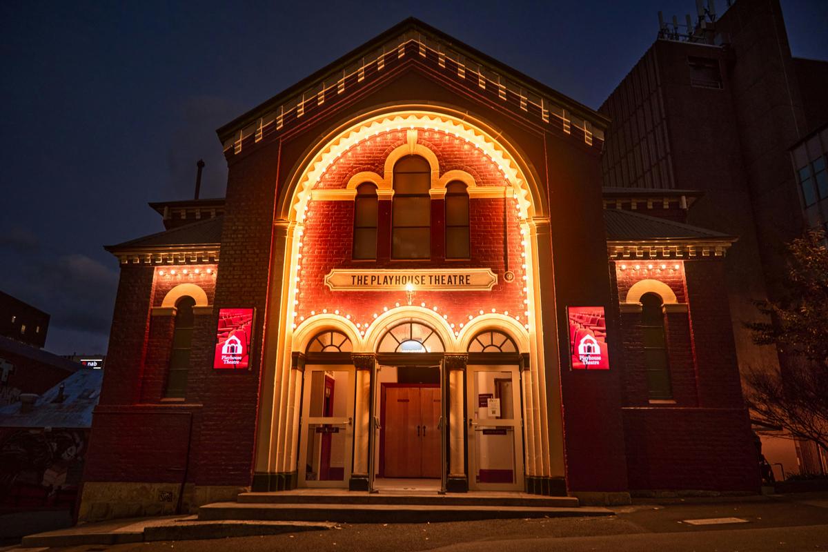 Front of The Playhouse Theatre at night