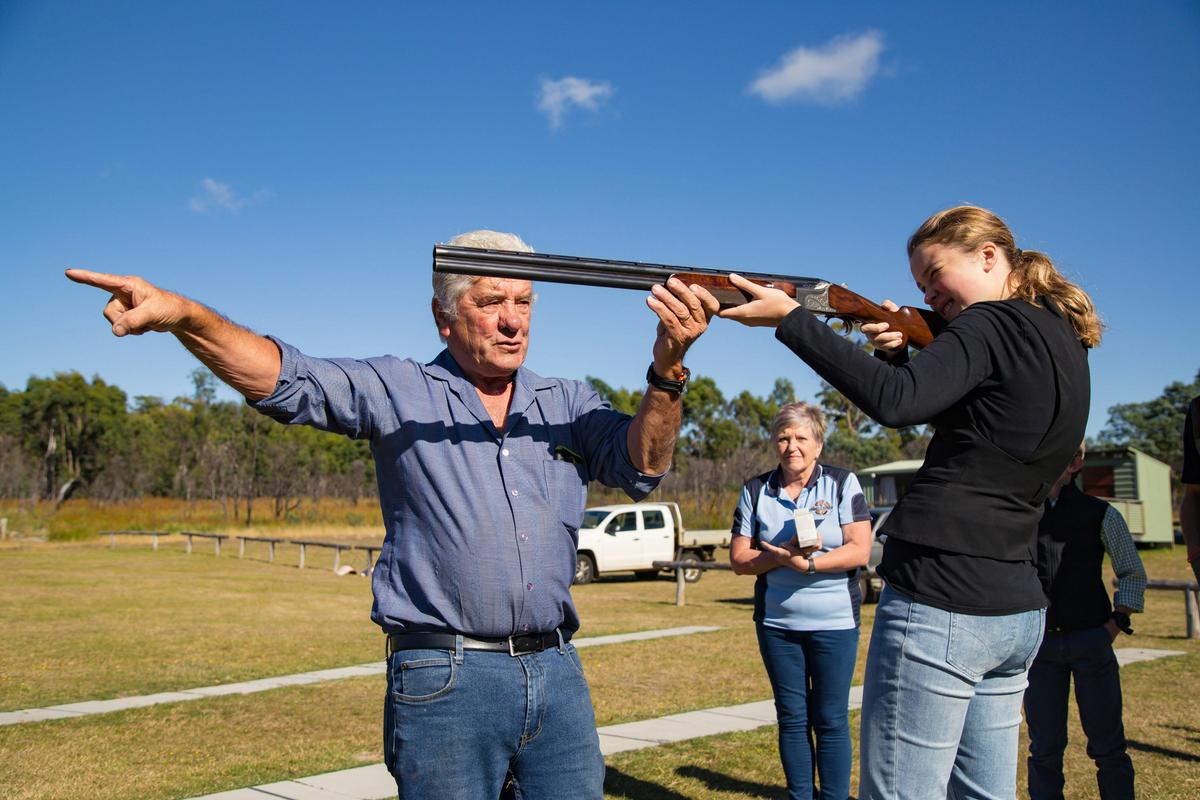 At the range