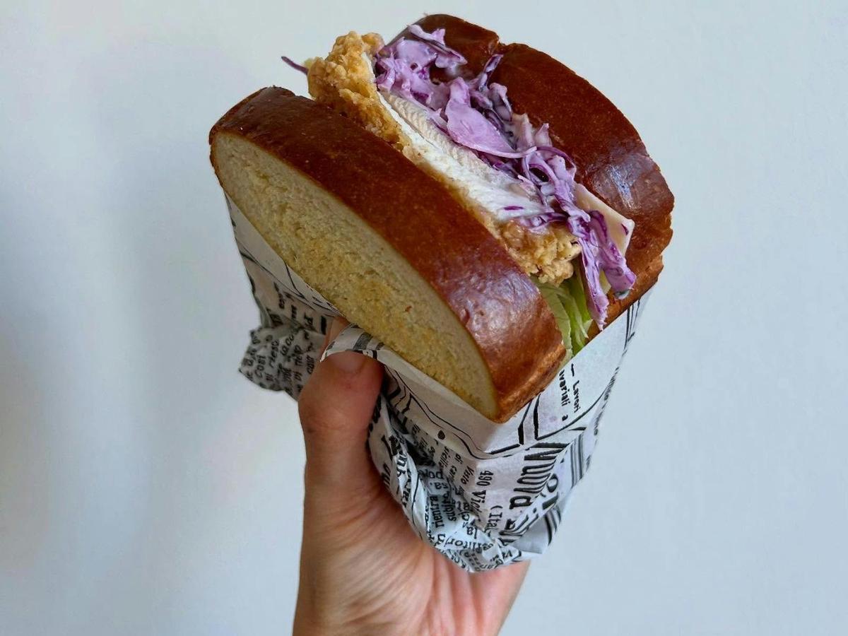 Freshly handmade loaf and juicy, fresh chicken sandwich, your midday treat!