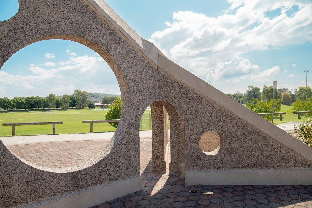 Singleton Sundial, showcasing architectural elements.