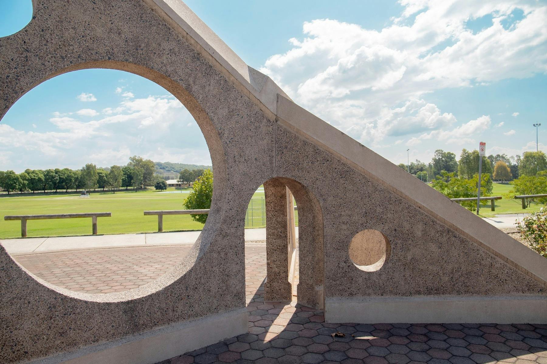 Singleton Sundial, showcasing architectural elements.