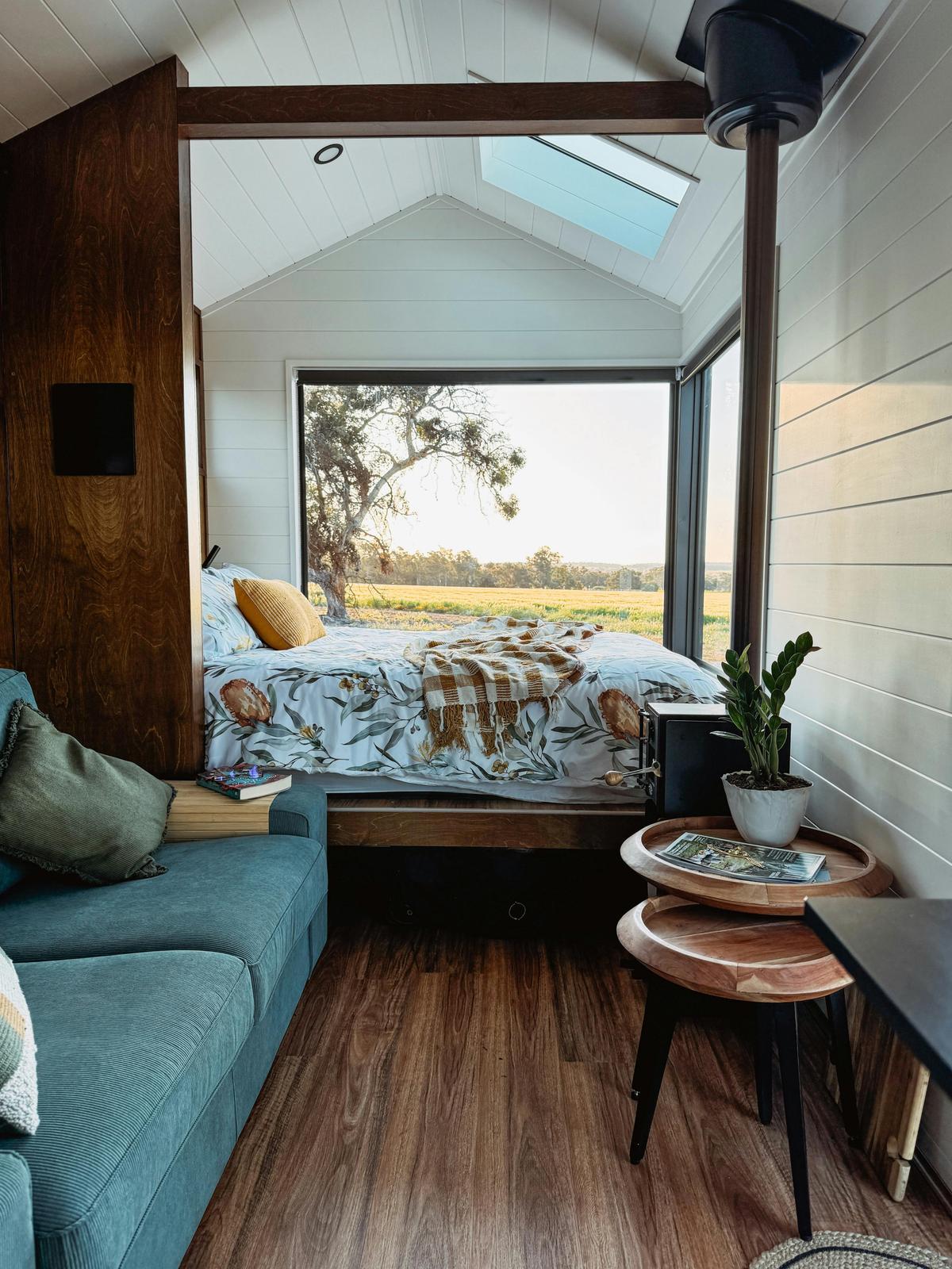 The cozy interior