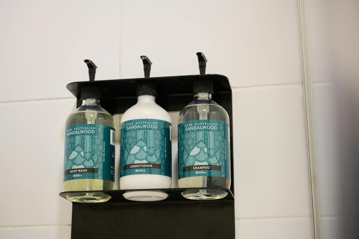 Sandalwood toiletries at Airport Apartments by Vetroblu
