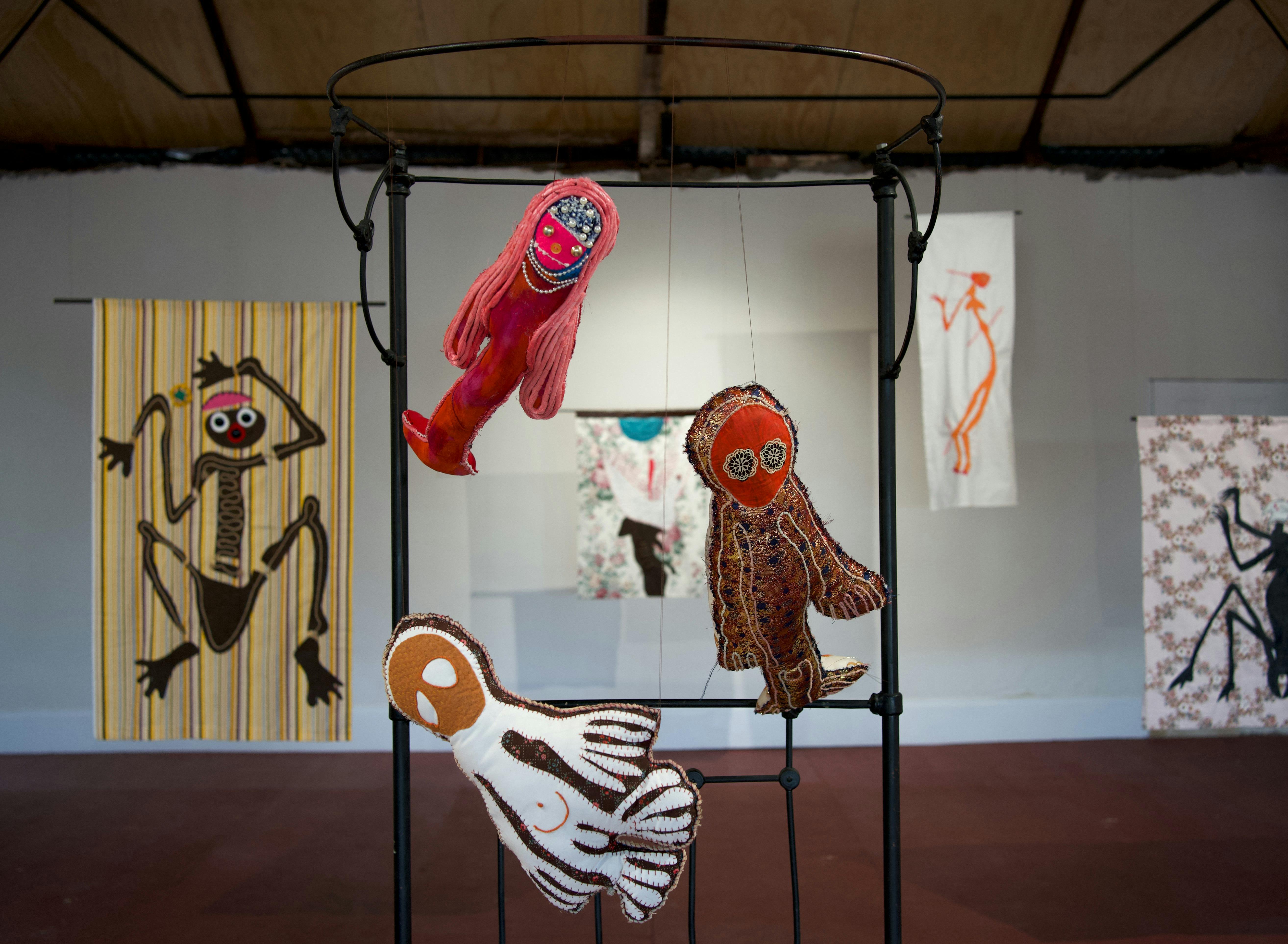 Installation view, Krystle Evans: darn, 17 April - 17 May 2025