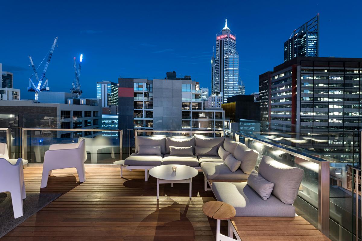 Aurora Rooftop Night