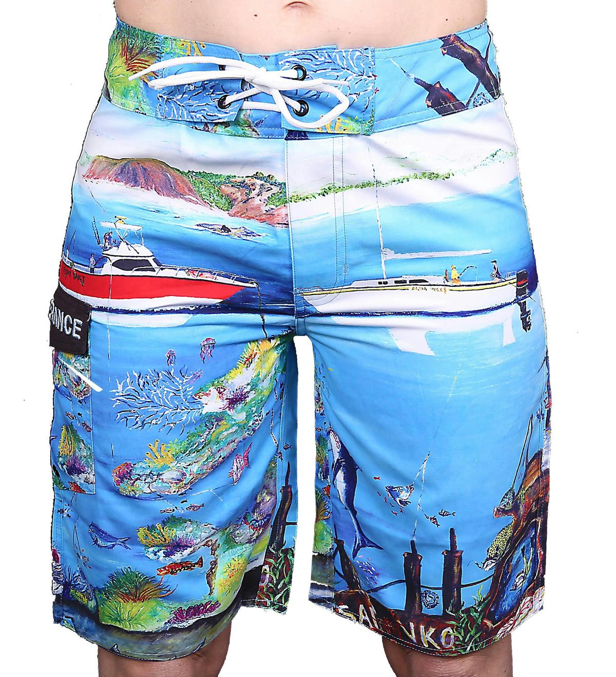 Board shorts of local artworks