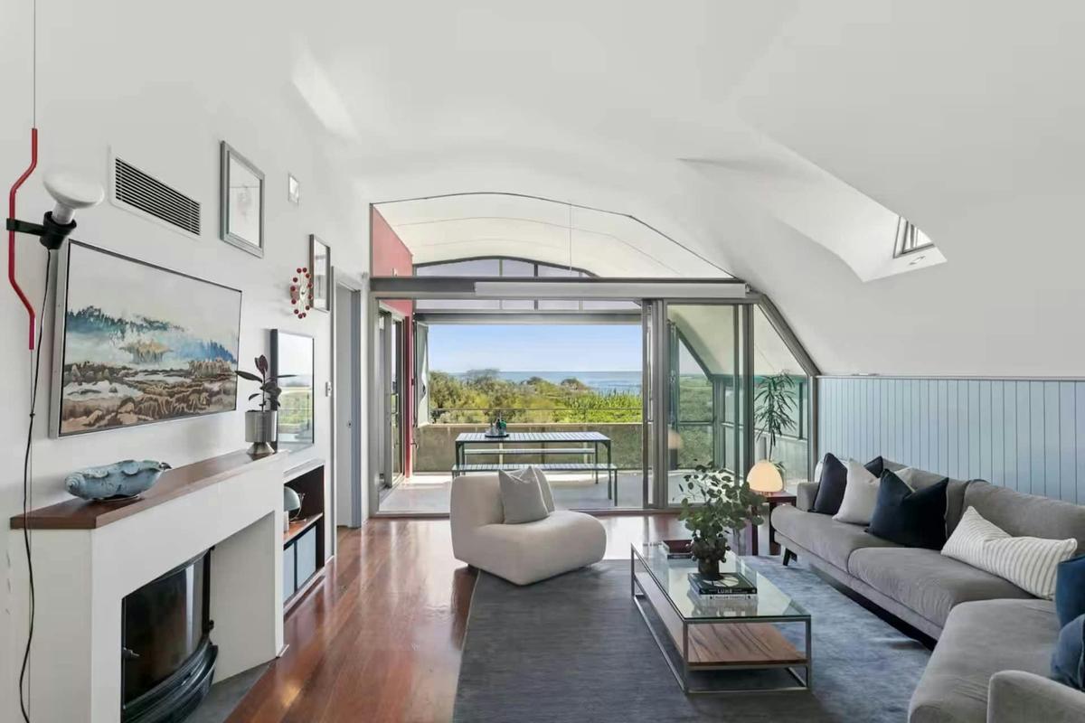 Upper floor - main living area with ocean views