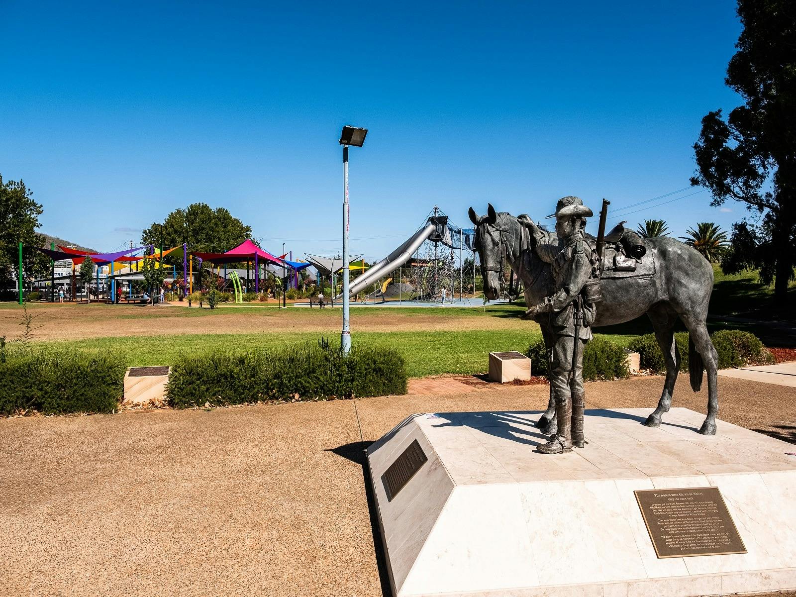 Photo of Waler Horse memorial in Bicenntenial Park