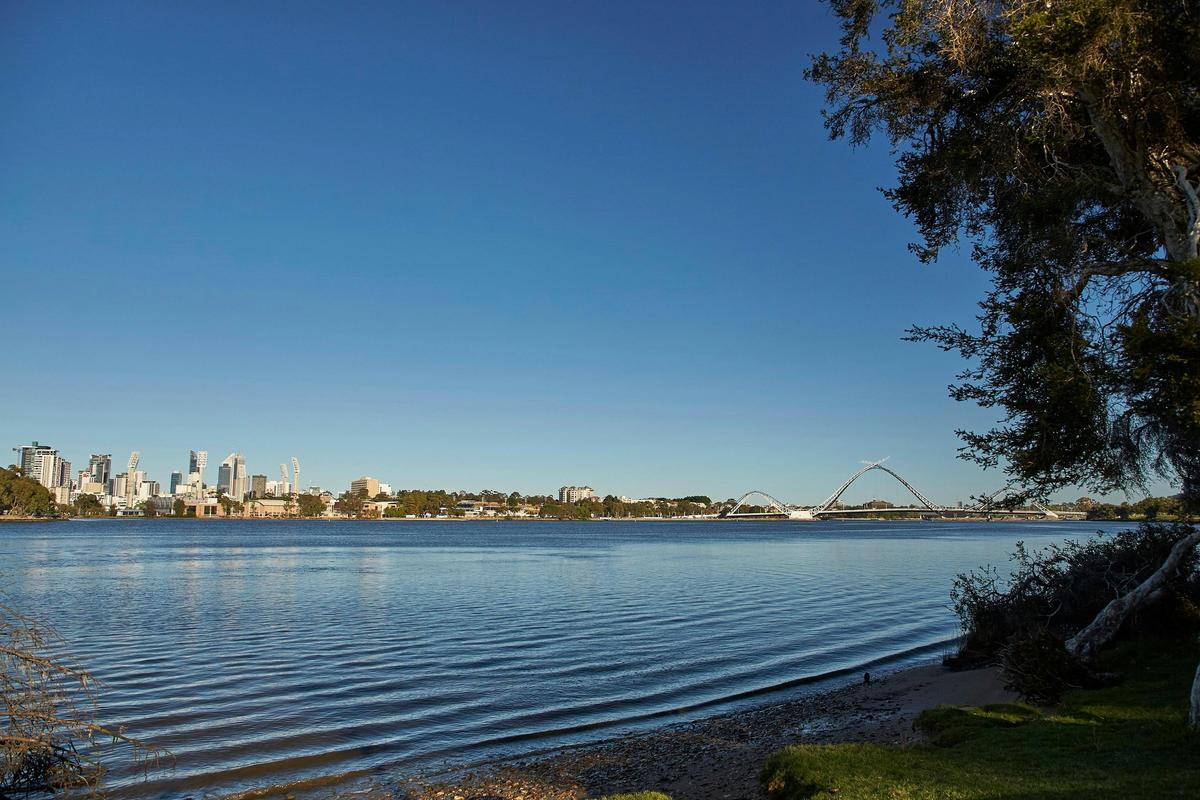City views from the Swan River foreshore