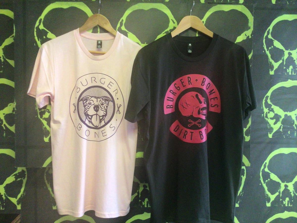 Be a part of Burger Bones with your very own T shirt