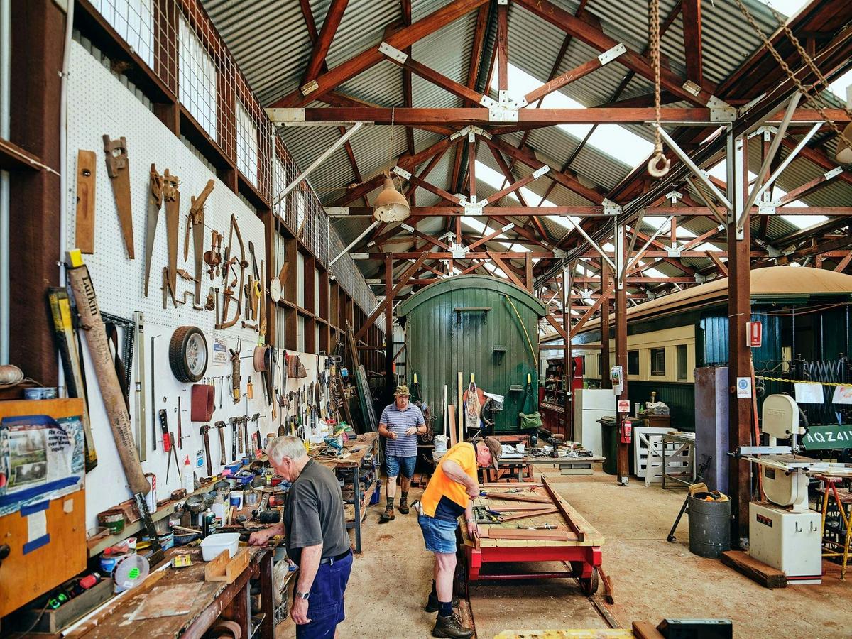 Inside Bill Weir Rolling Stock Shed