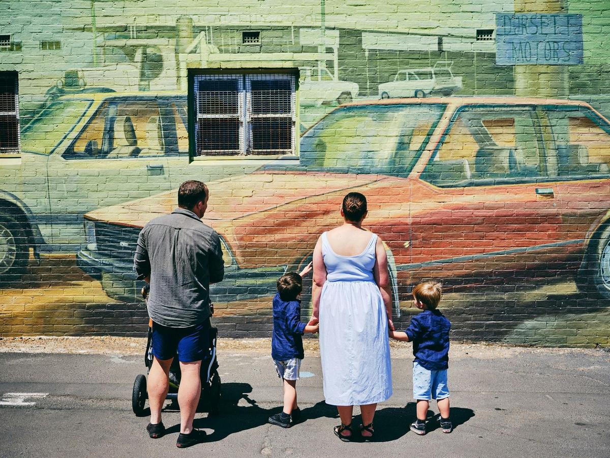 Dorsett Motors by Jarrad Martyn - Collie Mural Trail, Collie, Western Australia