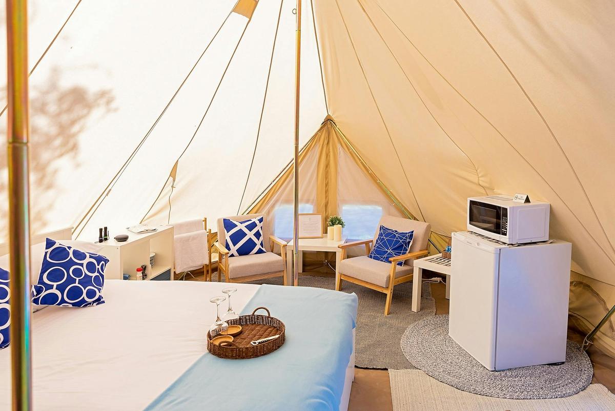 Luxury Glamping Tent Interior