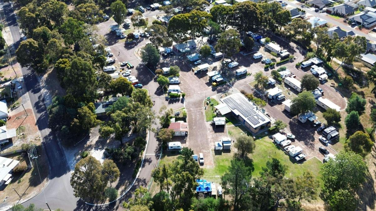 Aerial view of Collie Tourist Park