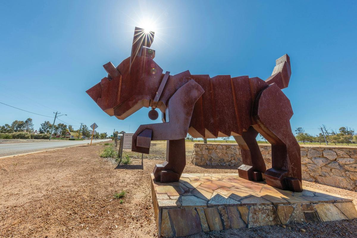 Rusty the Tin Dog sculpture, Dowerin