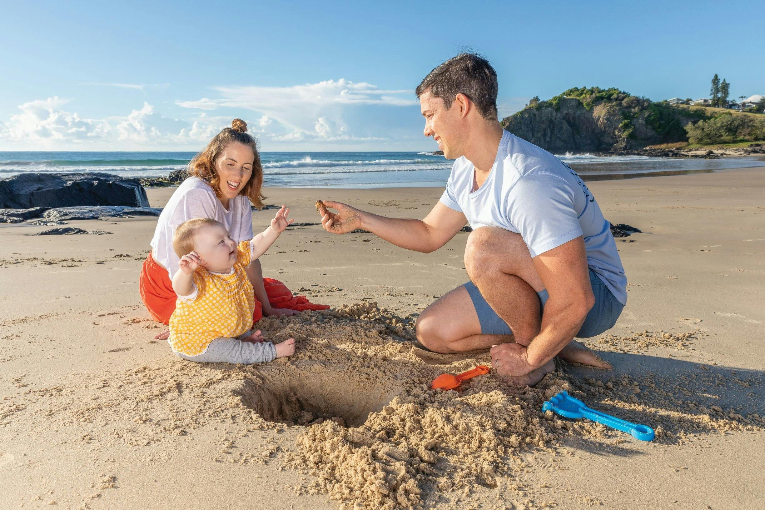 Young family on Little Beah