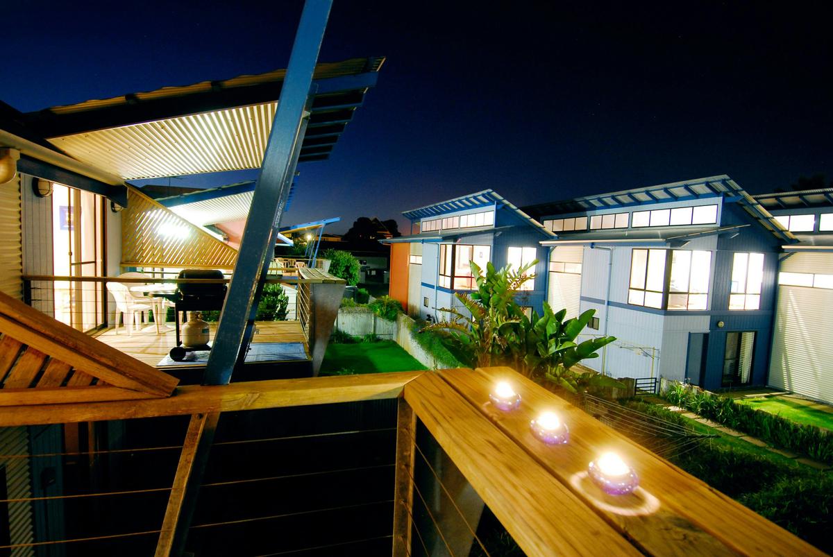Night view of apartments