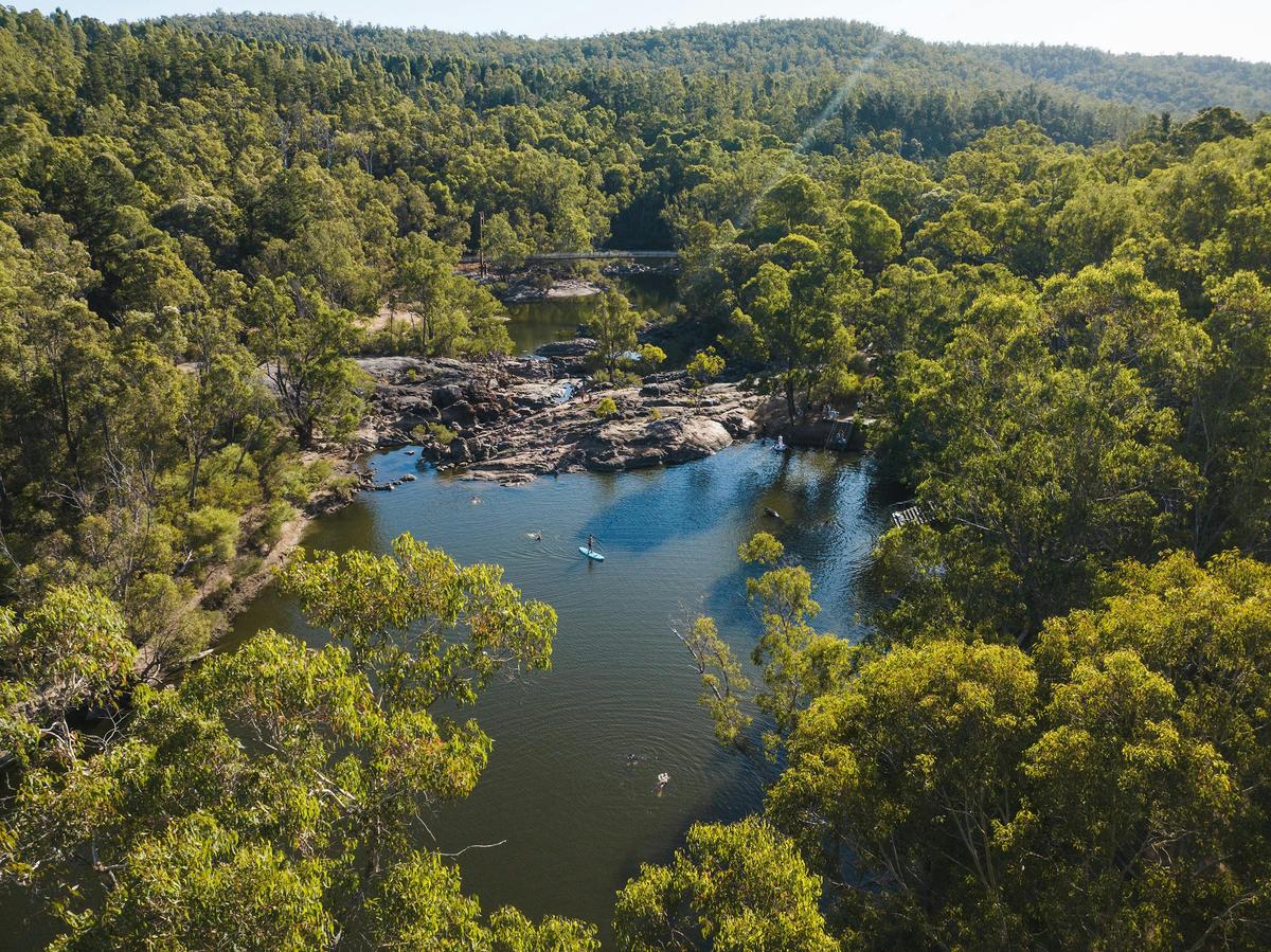 Explore Lane Poole Reserve's rivers, trails and forest adventures near Dwellingup, Western Australia