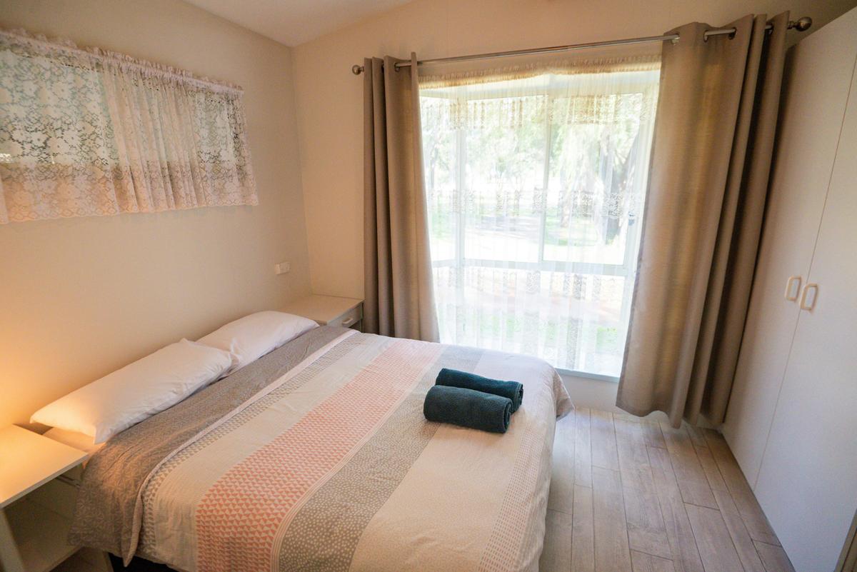 Park Home Master Bedroom at Busselton Lazy Days Caravan Park