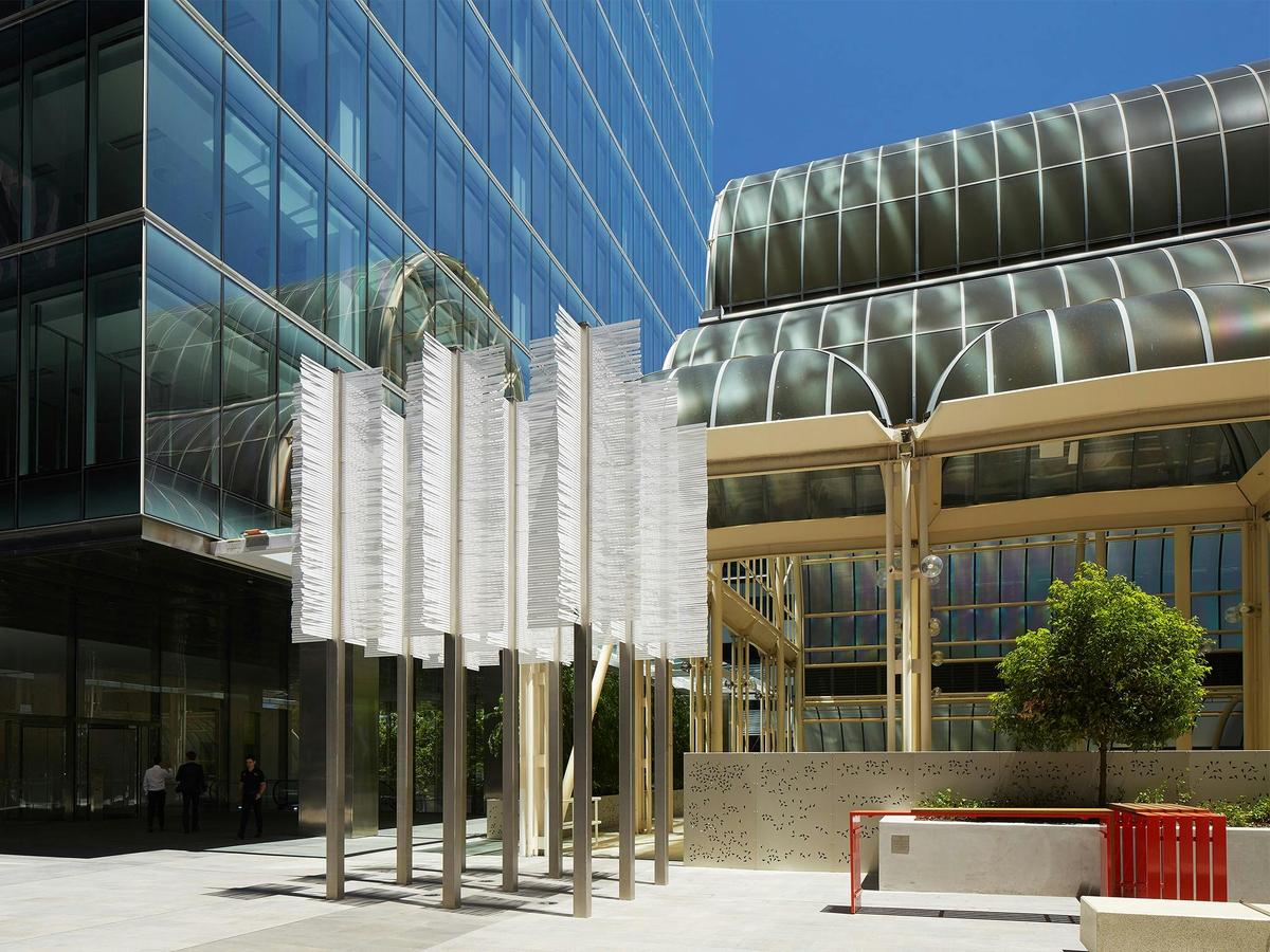 Feather Arbour by Ned Kahn in Brookfield Place, Perth