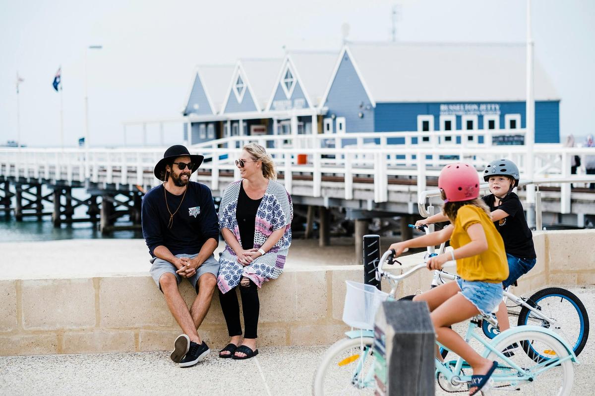 Family at Busselton Jetty
