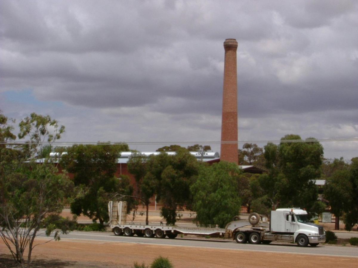 One of the pump stations on the Golden Pipeline Heritage Trail