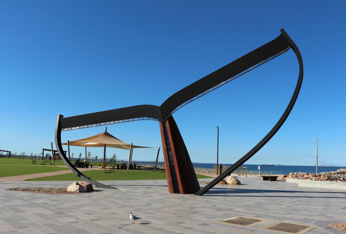 Whale Tail sculpture