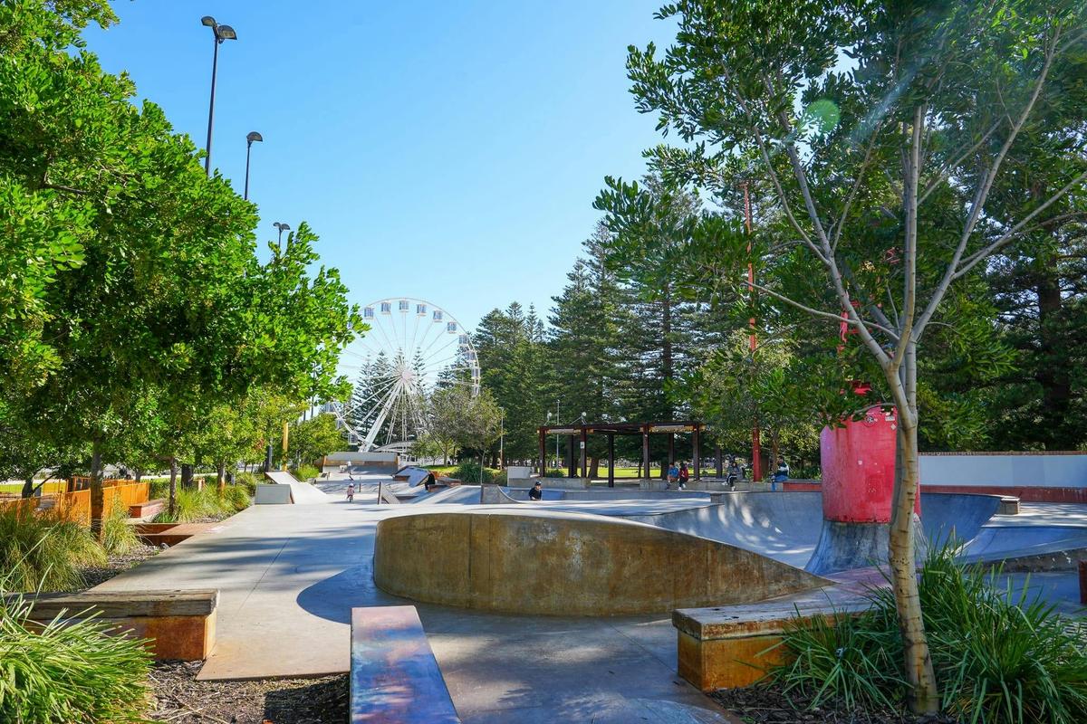 An empty Esplanade Youth Plaza