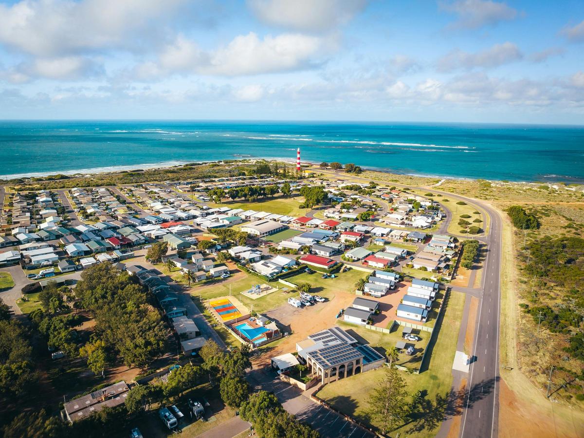 Geraldton Belair Gardens Caravan Park Aerial Image