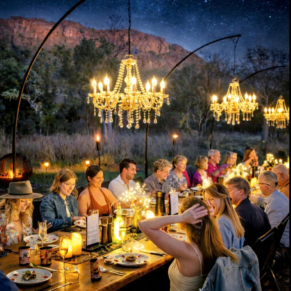 Gourmet Camp Oven Experience's Long Table Dinner
