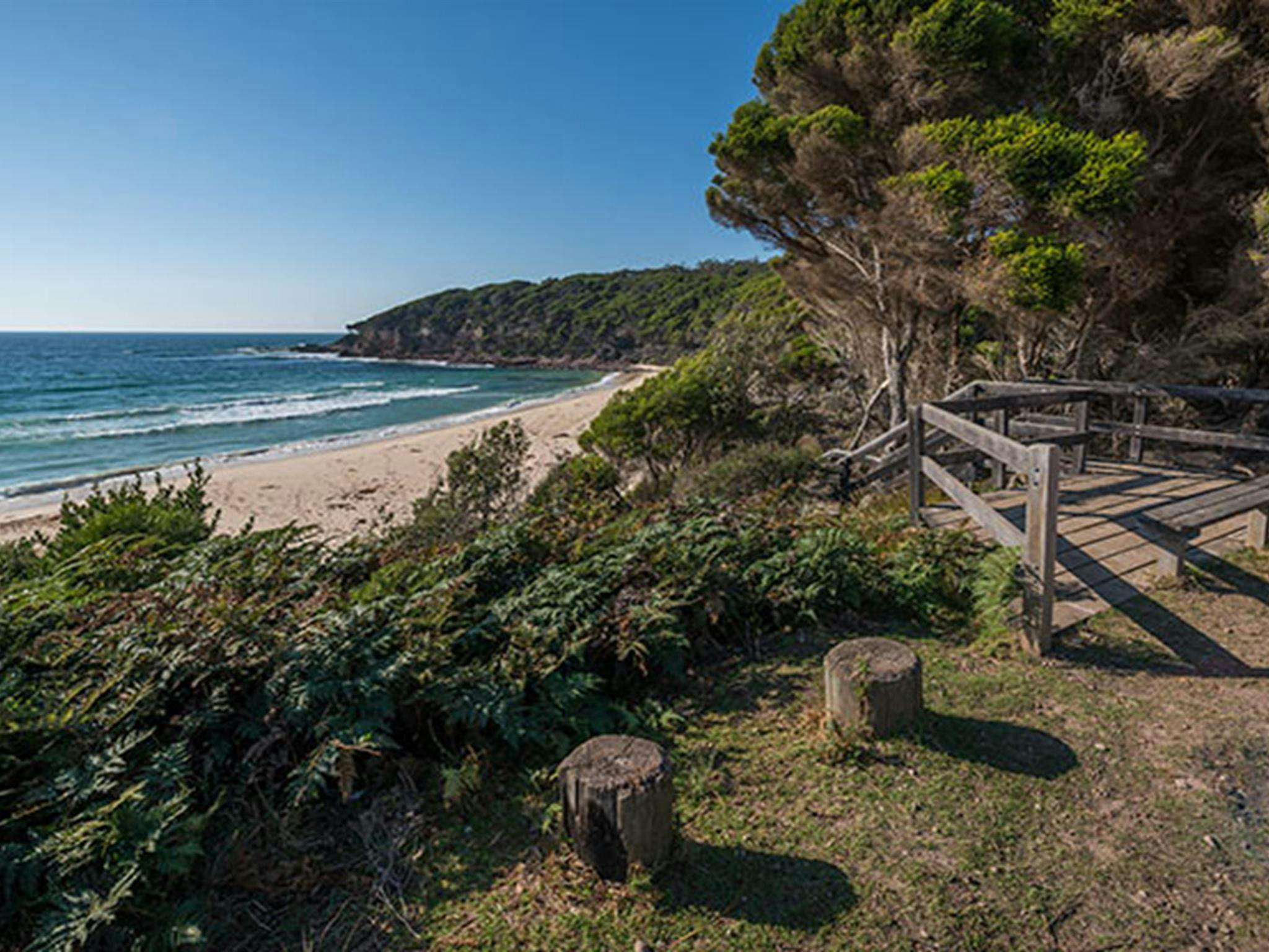 Terrace Beach and Lennards Island, Beowa National Park. Photo: John Spencer &copy; OEH