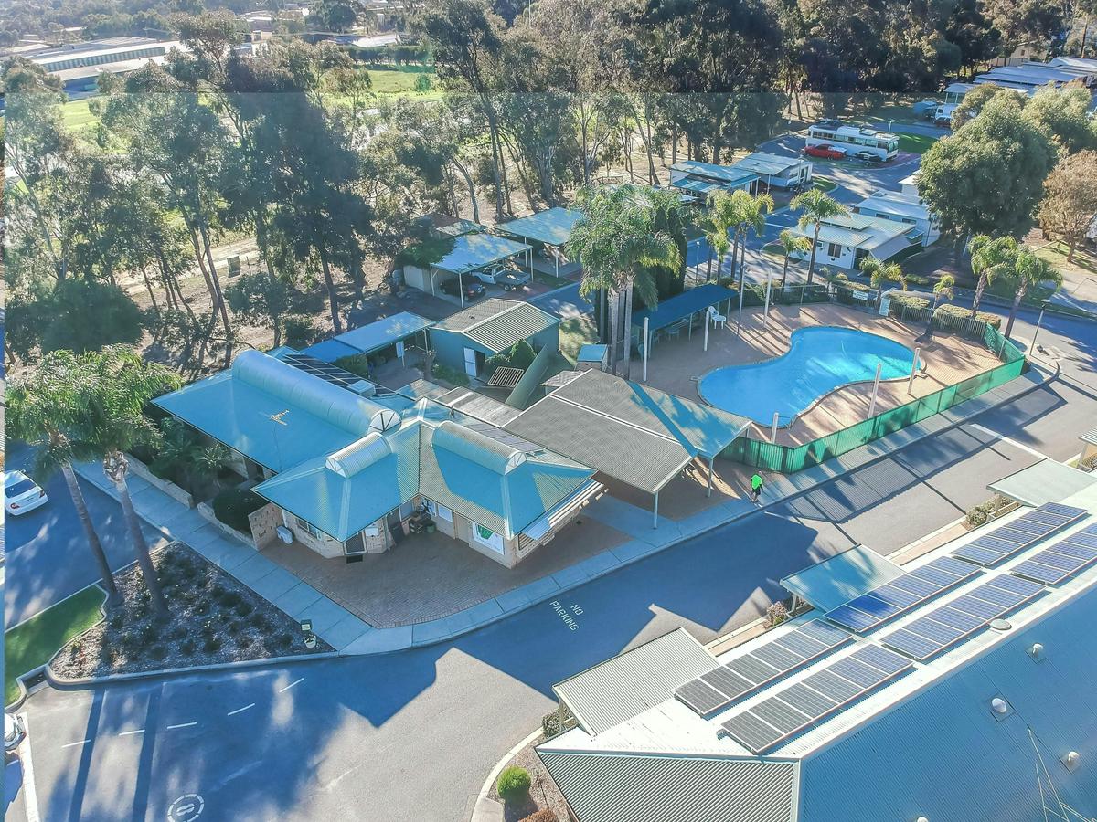 Hillside Garden Village drone park view