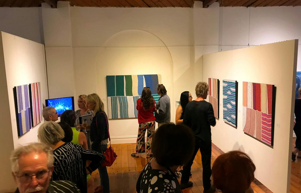 Visitors to Amanda Westley opening night