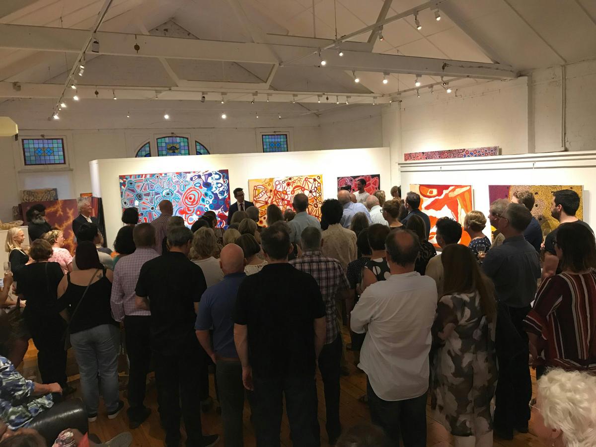 Opening night exhibition event - Spinifex artists