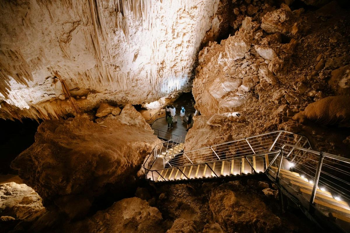 Inside one of Jewel Caves three immense chambers.