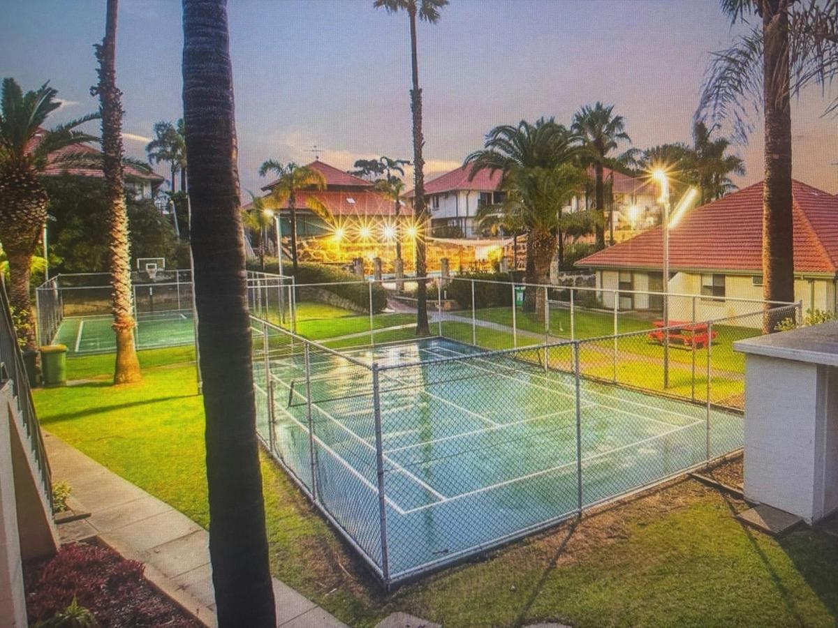 Enjoy a game of tennis or basket ball