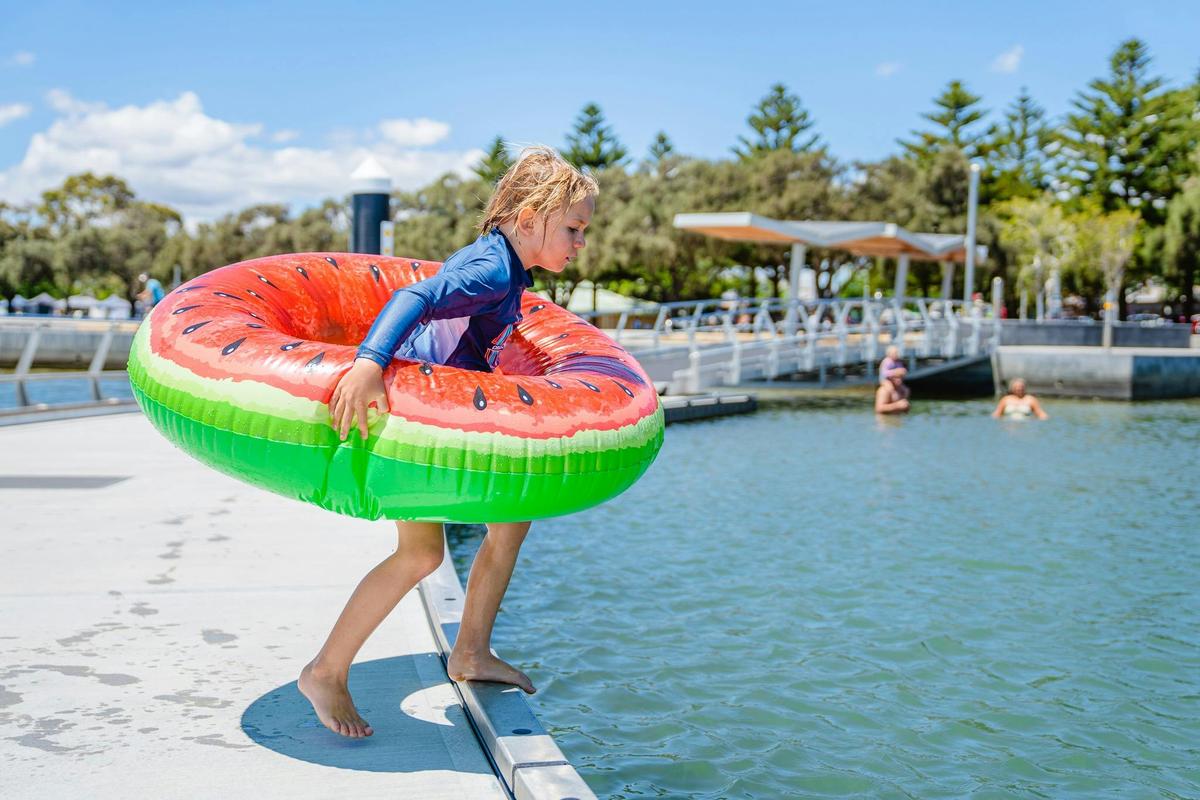 Splashing Fun at Kwillena Gabi Estuary Pool in Mandurah