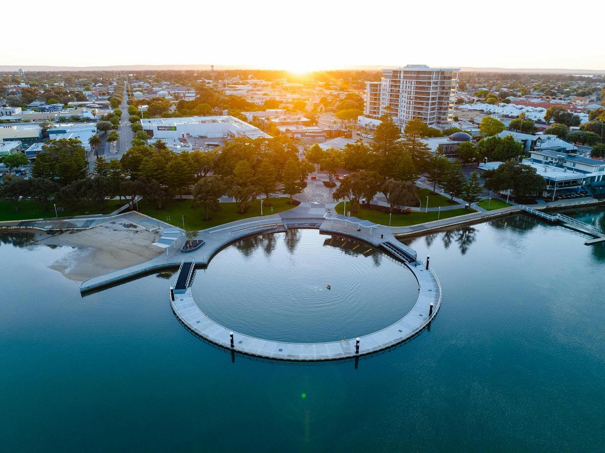 Sunrise at Kwillena Gabi Estuary Pool in Mandurah