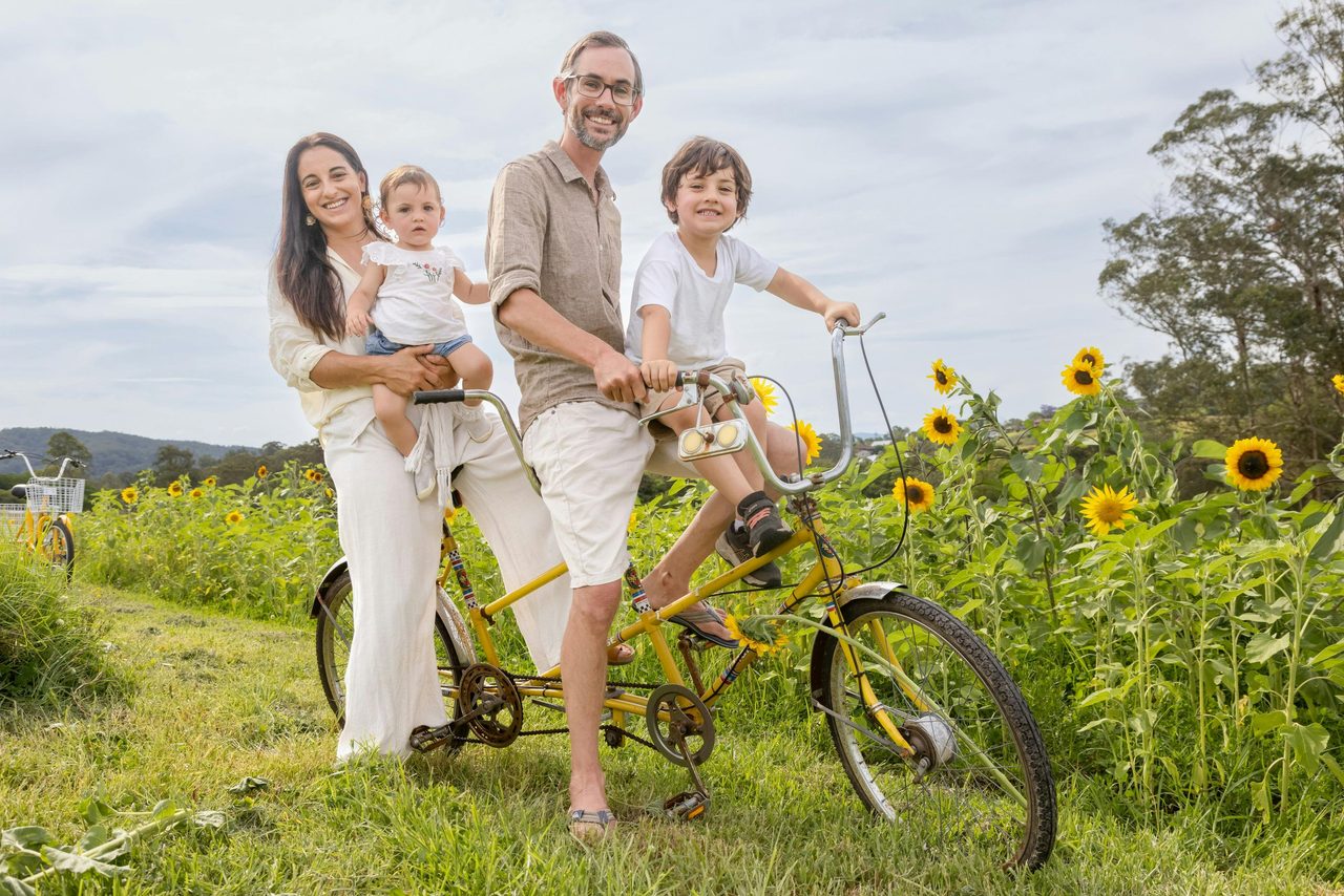 Family photo sessions available in sunflower season