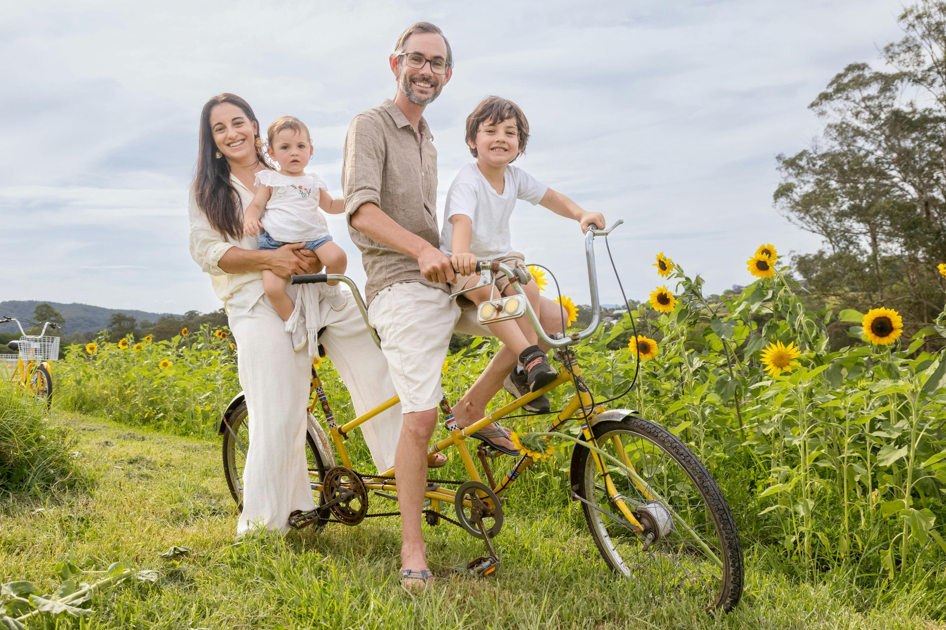Family photo sessions available in sunflower season