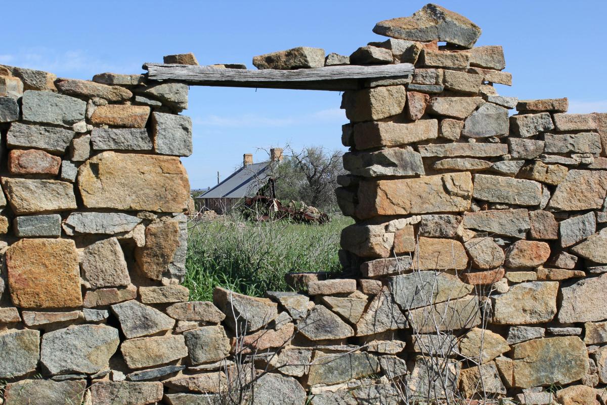 Ruins of workmen's quarters at the Macpherson Homestead