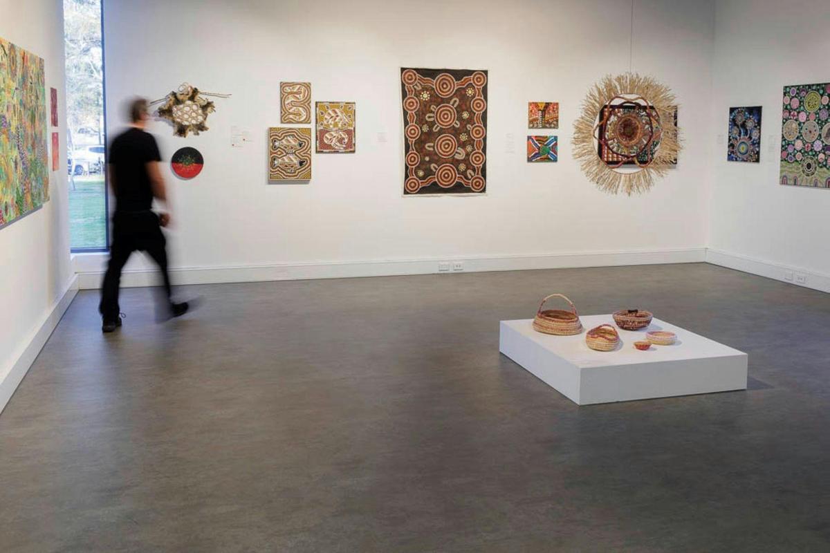 Pam Payimi Exhibition. NAIDOC week. Installation shot