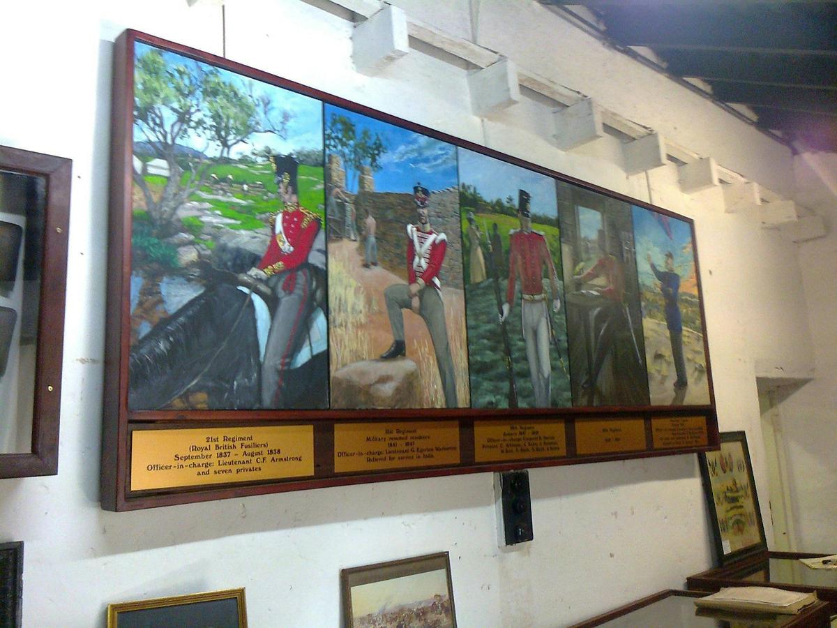 One of the panels on display