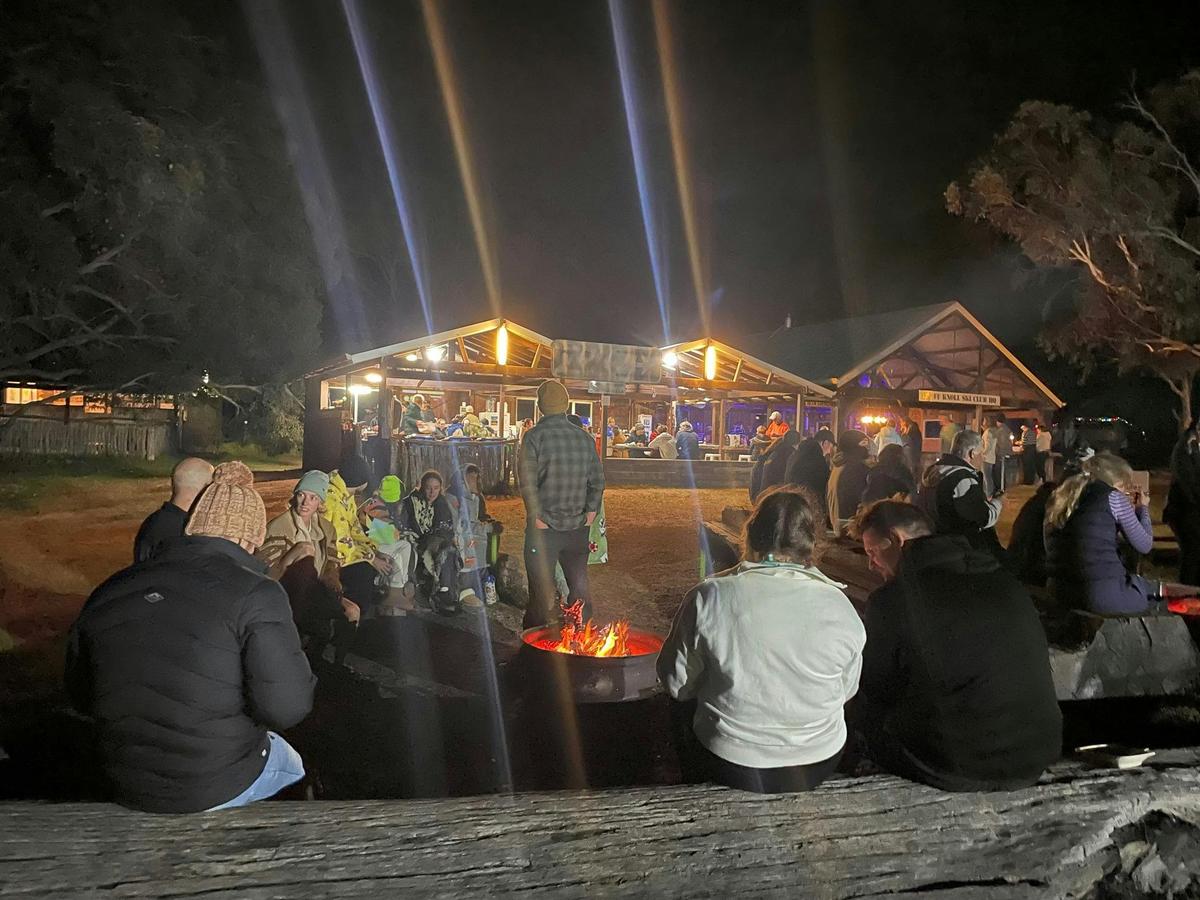 Relaxing around the campfire at Mt Trio Bush Camp & Caravan Park, Stirling Range Aust South West