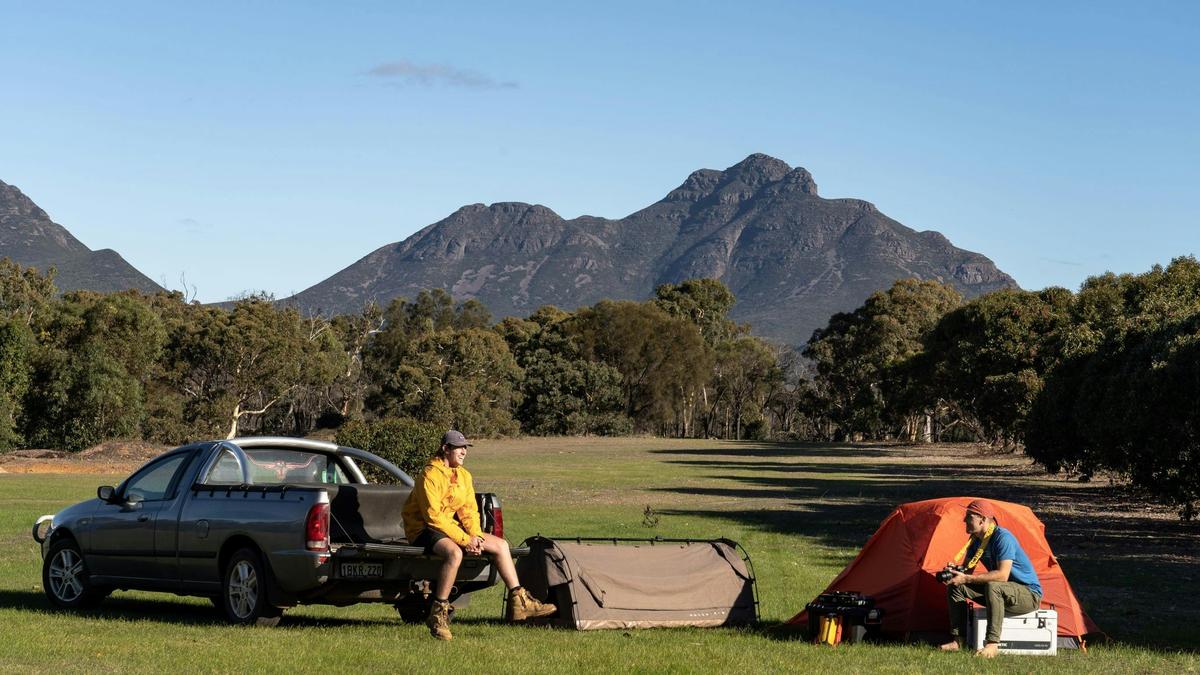 Camping beneath the Stirling Range WA - Mt Trio Bush Camp & Caravan Park. Australias South West