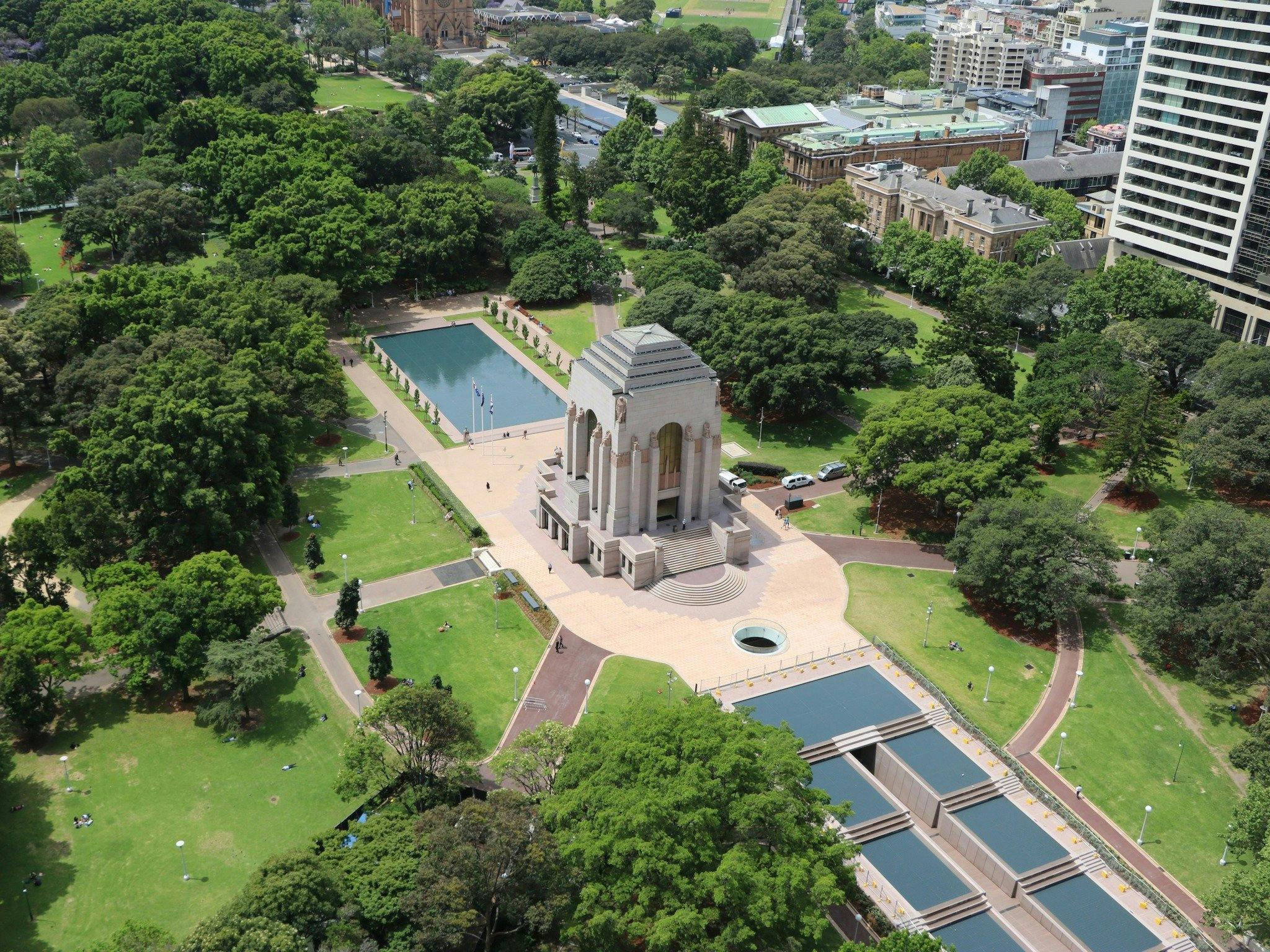 A view of the Memorial in Hyde Park South