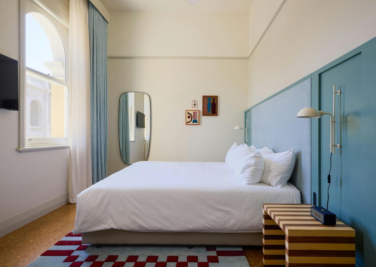 Bedroom overlooking High Street at Owston Hotel