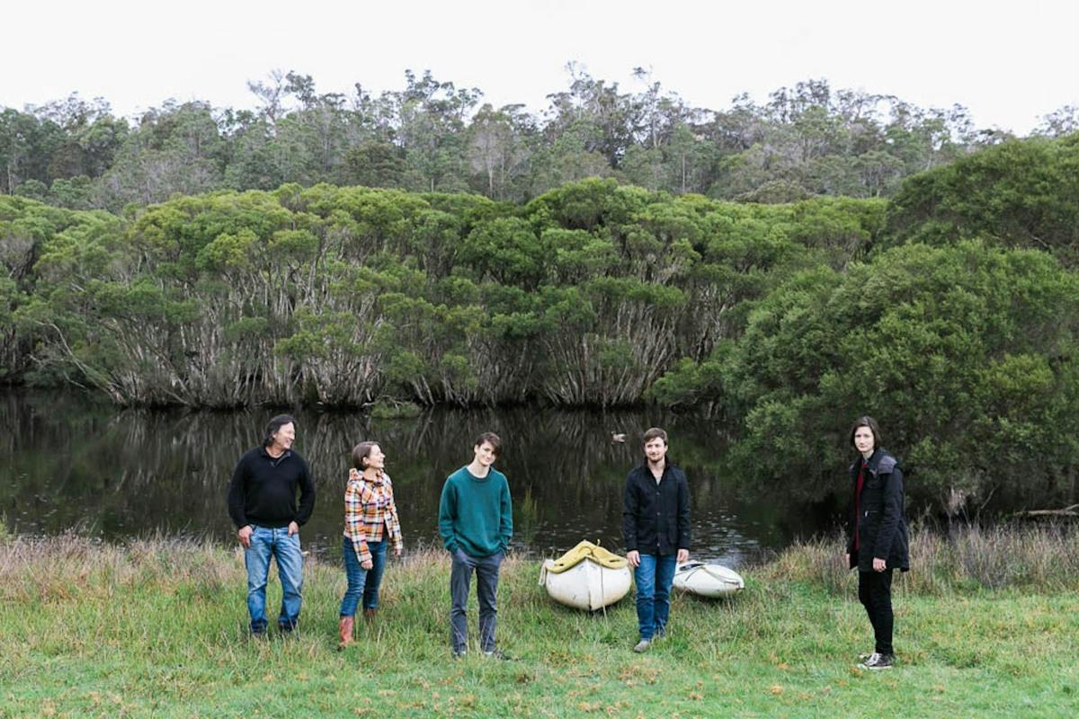 Moombaki family by the wetlands