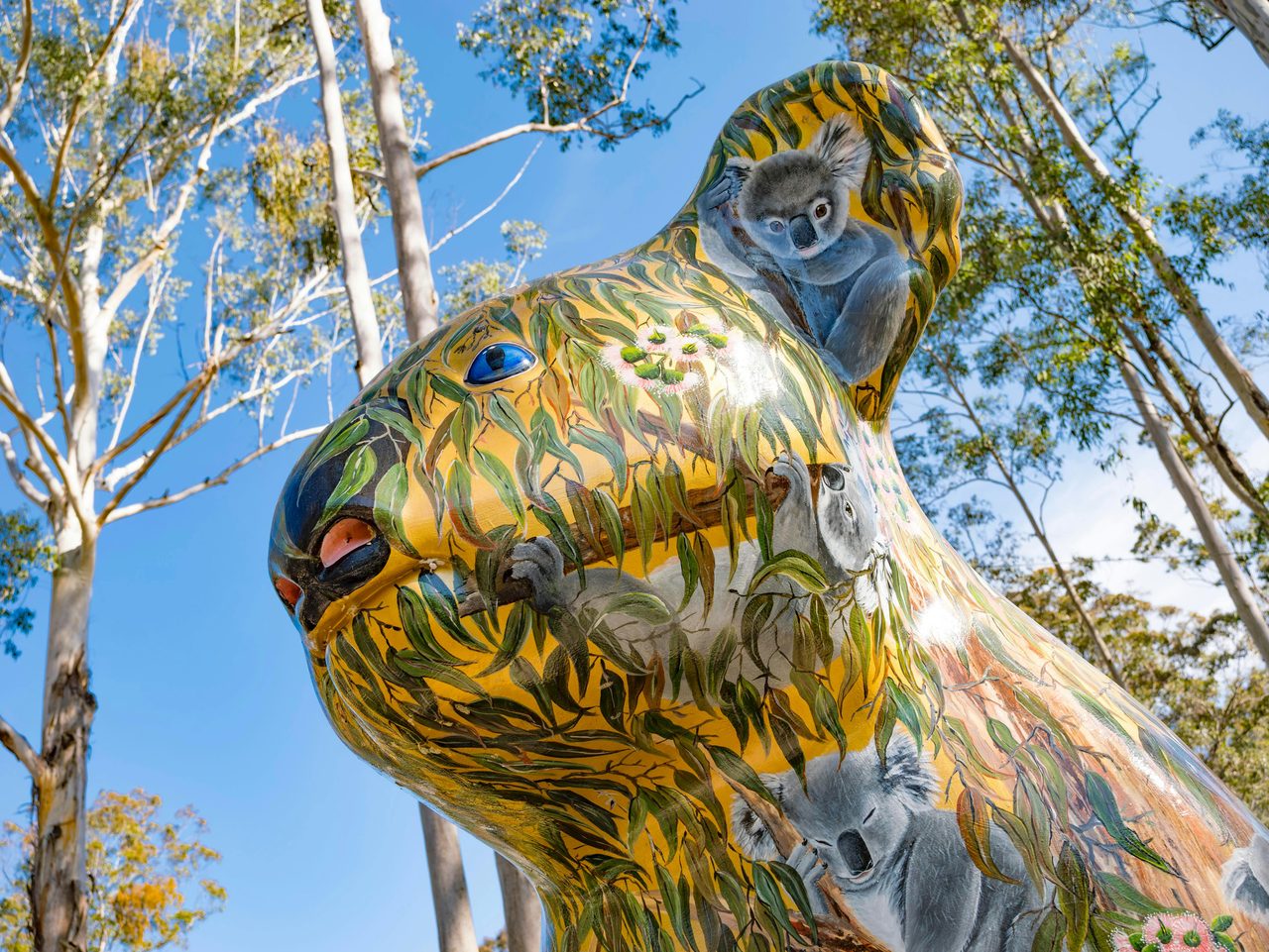 The Big Koala welcomes visitors to Guulabaa, Place of Koala in the Cowarra State Forest