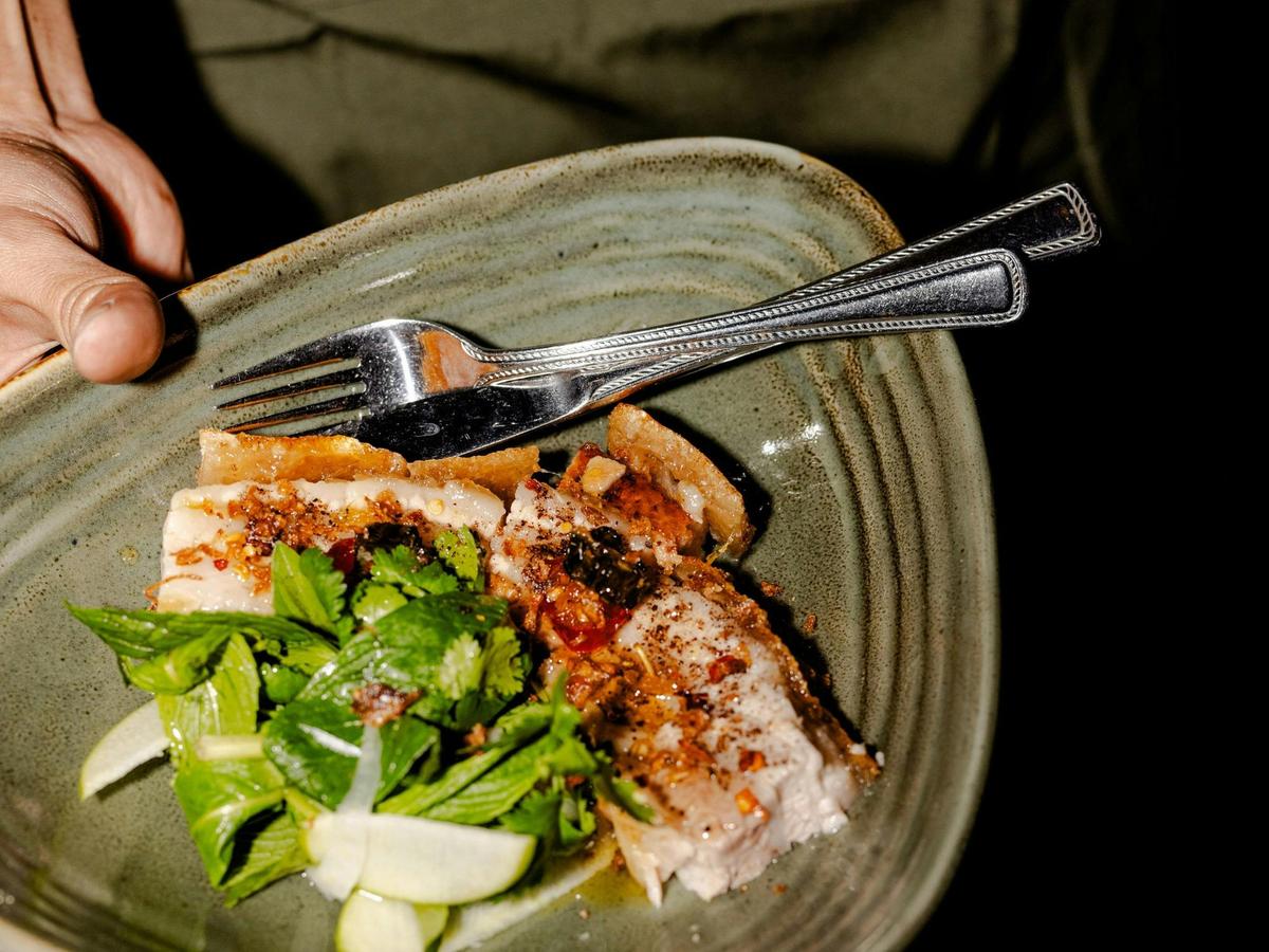 Moon & Mary Fremantle restaurant and distillery cripsy pork belly